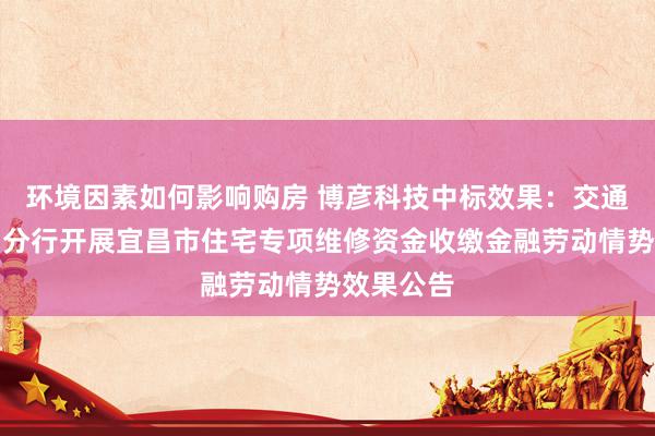 环境因素如何影响购房 博彦科技中标效果：交通银行宜昌分行开展宜昌市住宅专项维修资金收缴金融劳动情势效果公告