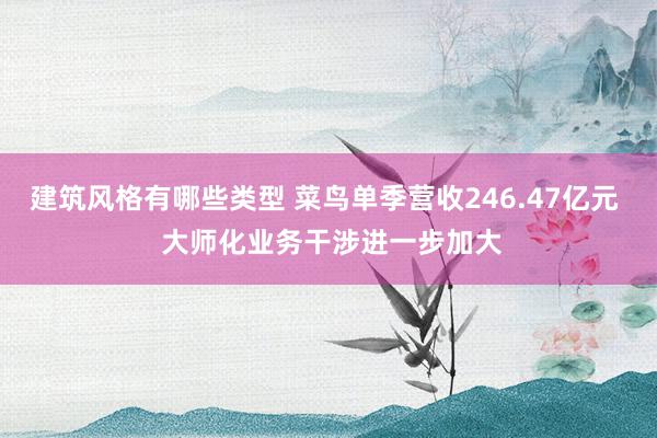 建筑风格有哪些类型 菜鸟单季营收246.47亿元  大师化业务干涉进一步加大