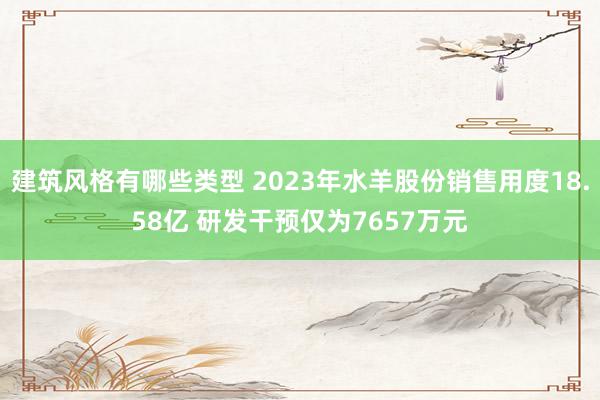 建筑风格有哪些类型 2023年水羊股份销售用度18.58亿 研发干预仅为7657万元