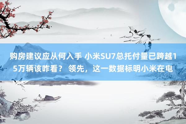 购房建议应从何入手 小米SU7总托付量已跨越15万辆该咋看？ 领先，这一数据标明小米在电