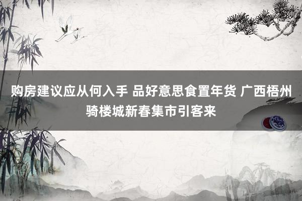 购房建议应从何入手 品好意思食置年货 广西梧州骑楼城新春集市引客来