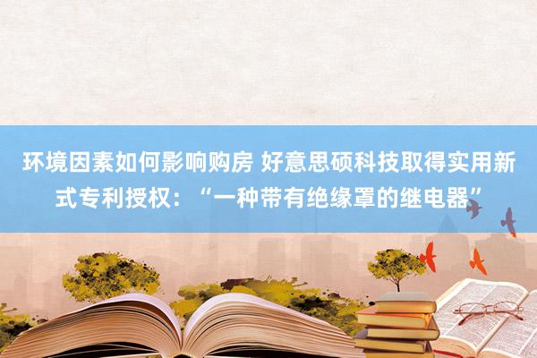 环境因素如何影响购房 好意思硕科技取得实用新式专利授权：“一种带有绝缘罩的继电器”