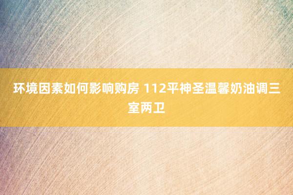 环境因素如何影响购房 112平神圣温馨奶油调三室两卫