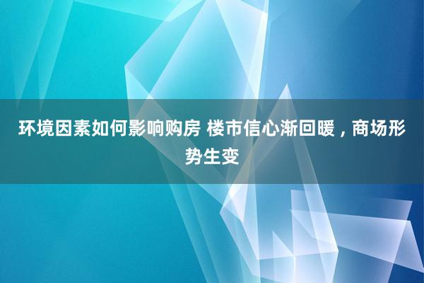 环境因素如何影响购房 楼市信心渐回暖 , 商场形势生变